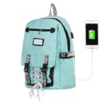 Ученическа раница с usb - Зелен